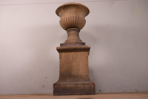 19th Century Carved York Stone Urn & Stone Pedestal - WM12218 - Image 4