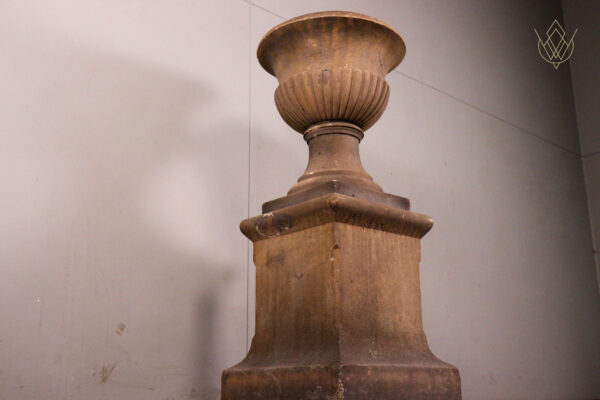 19th Century Carved York Stone Urn & Stone Pedestal - WM12218 - Image 3