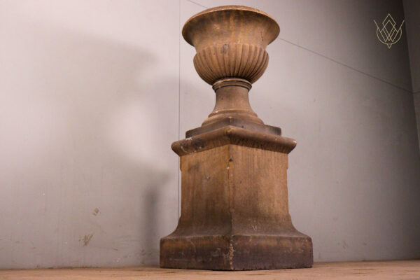 19th Century Carved York Stone Urn & Stone Pedestal - WM12218 - Image 2