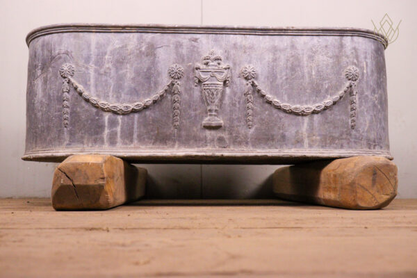 Ornate Antique Lead Planter - WM12222 - Image 7