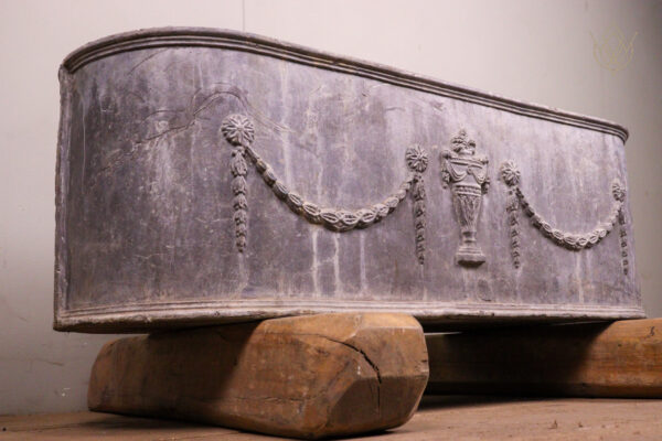 Ornate Antique Lead Planter - WM12222 - Image 6