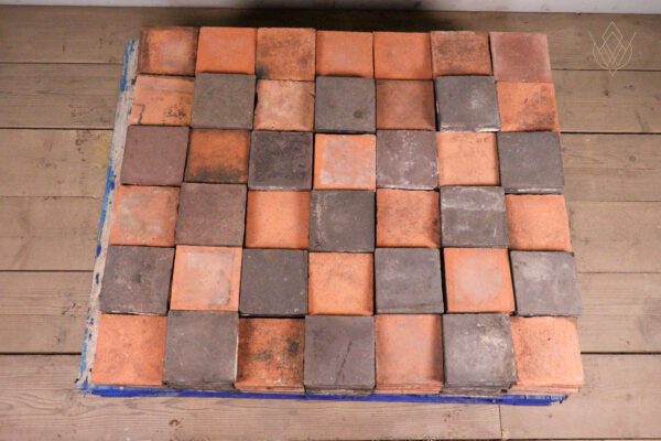 294 - 6"x6" Mixed Blue & Red Victorian Quarry Tiles - WM12229 - Image 8