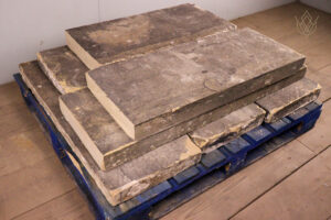 21.8ft - 15"x3" Reclaimed Flat Coping Stones - WM12231