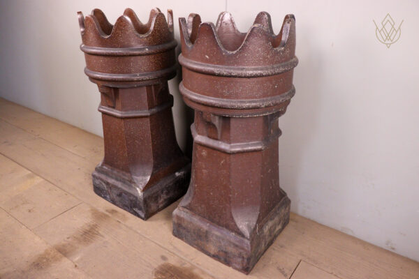 Pair of Glazed Terracotta Chimney Pots - WM12239 - Image 7