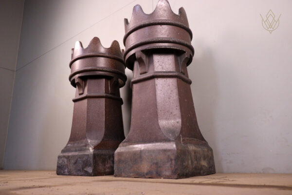 Pair of Glazed Terracotta Chimney Pots - WM12239 - Image 5