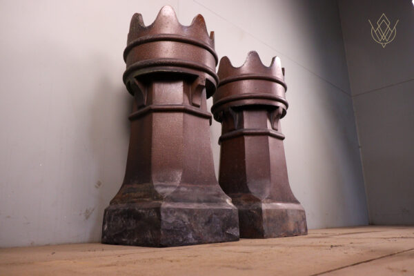 Pair of Glazed Terracotta Chimney Pots - WM12239 - Image 2