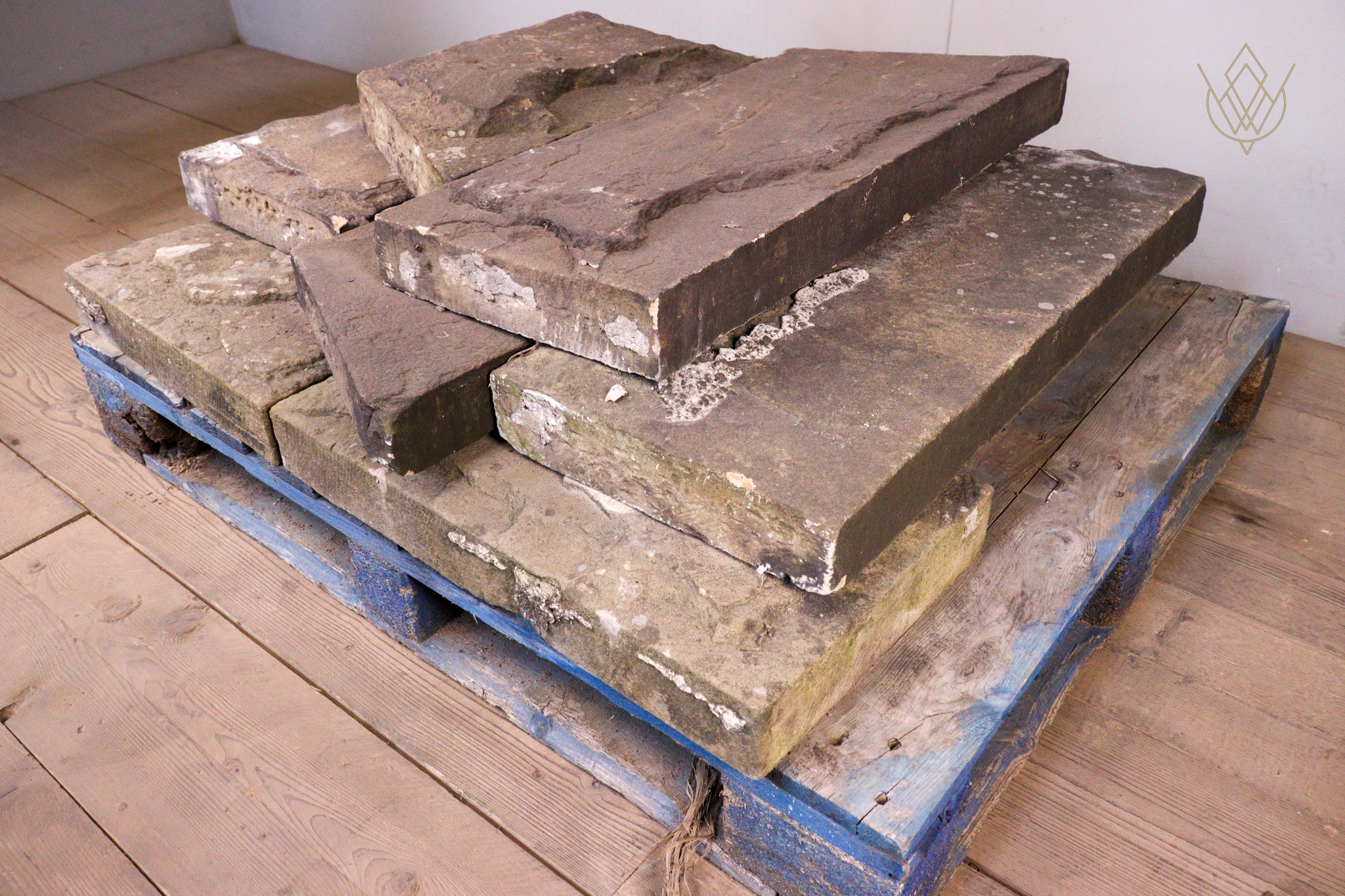 21ft - 14" x 3" 19th Century Flat Coping Stones - WM12249 - Image 7