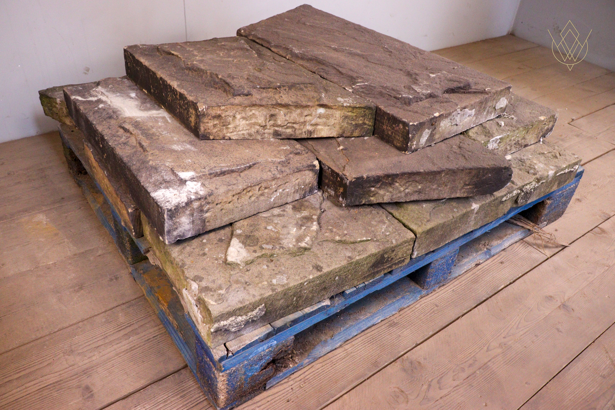 21ft - 14" x 3" 19th Century Flat Coping Stones - WM12249 - Image 5