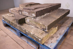 21ft - 14" x 3" 19th Century Flat Coping Stones - WM12249
