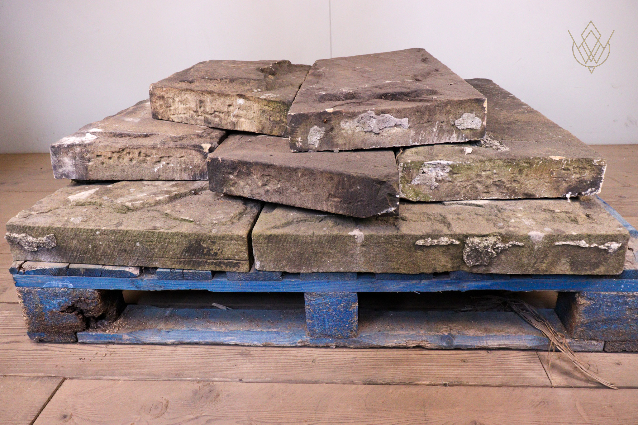 21ft - 14" x 3" 19th Century Flat Coping Stones - WM12249 - Image 3