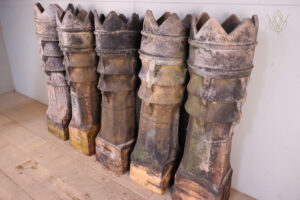 Set of 5 Buff Terracotta Chimney Pots - WM12251