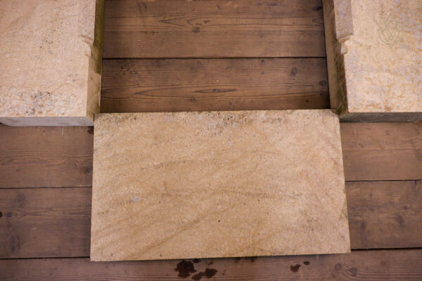 Reclaimed Sandstone Fireplace, Mantel & Hearth - WM12255 - Image 6