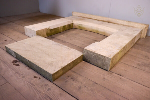 Reclaimed Sandstone Fireplace, Mantel & Hearth - WM12255 - Image 7