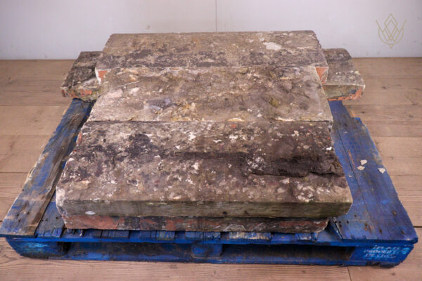 16.8ft - 12" x 3" 19th Century Flat Coping Stones - WM12256 - Image 8