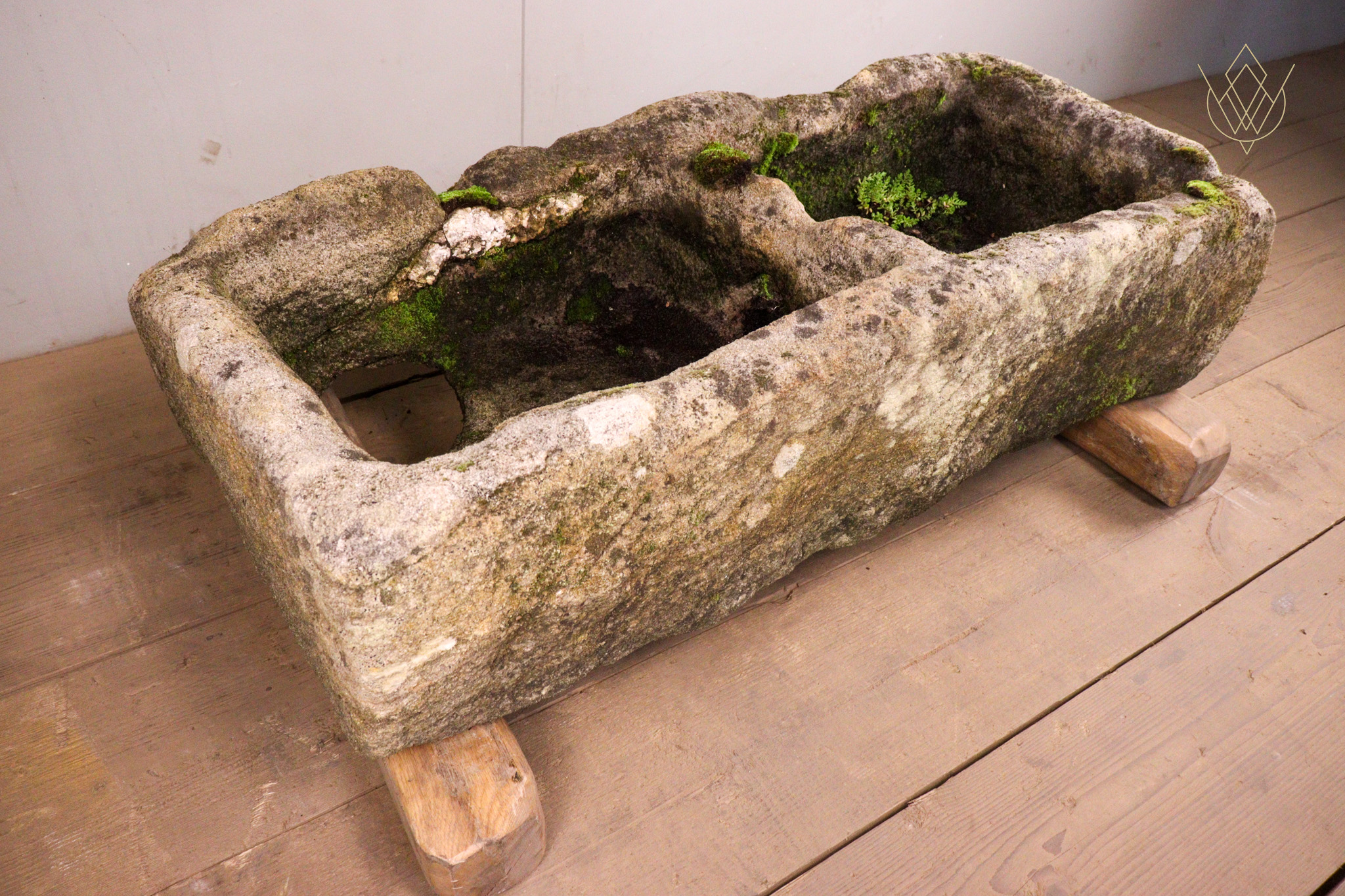 18th Century Double Gritstone Water Trough/Stone Planter - WM12266 - Image 7