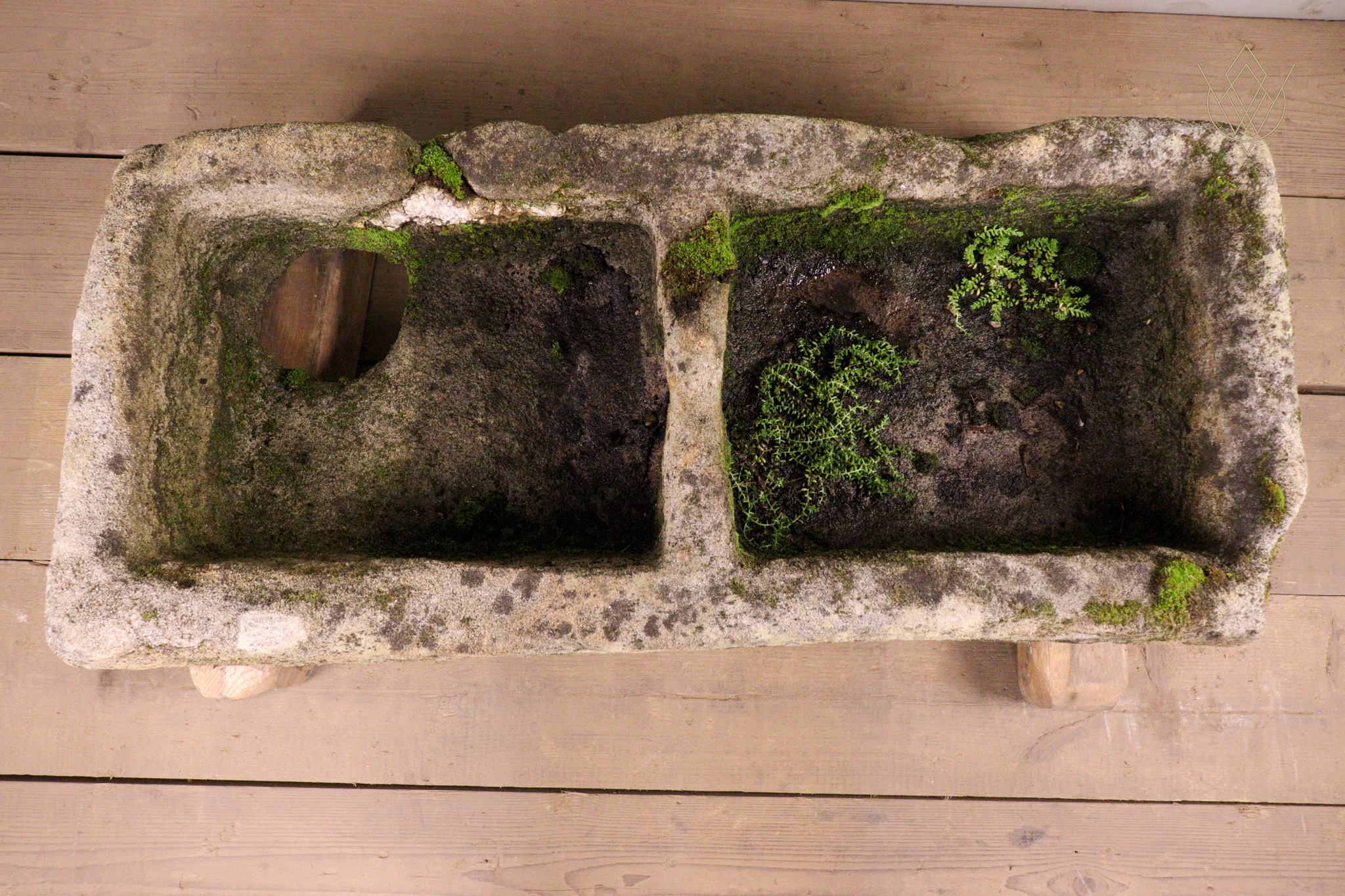 18th Century Double Gritstone Water Trough/Stone Planter - WM12266 - Image 6