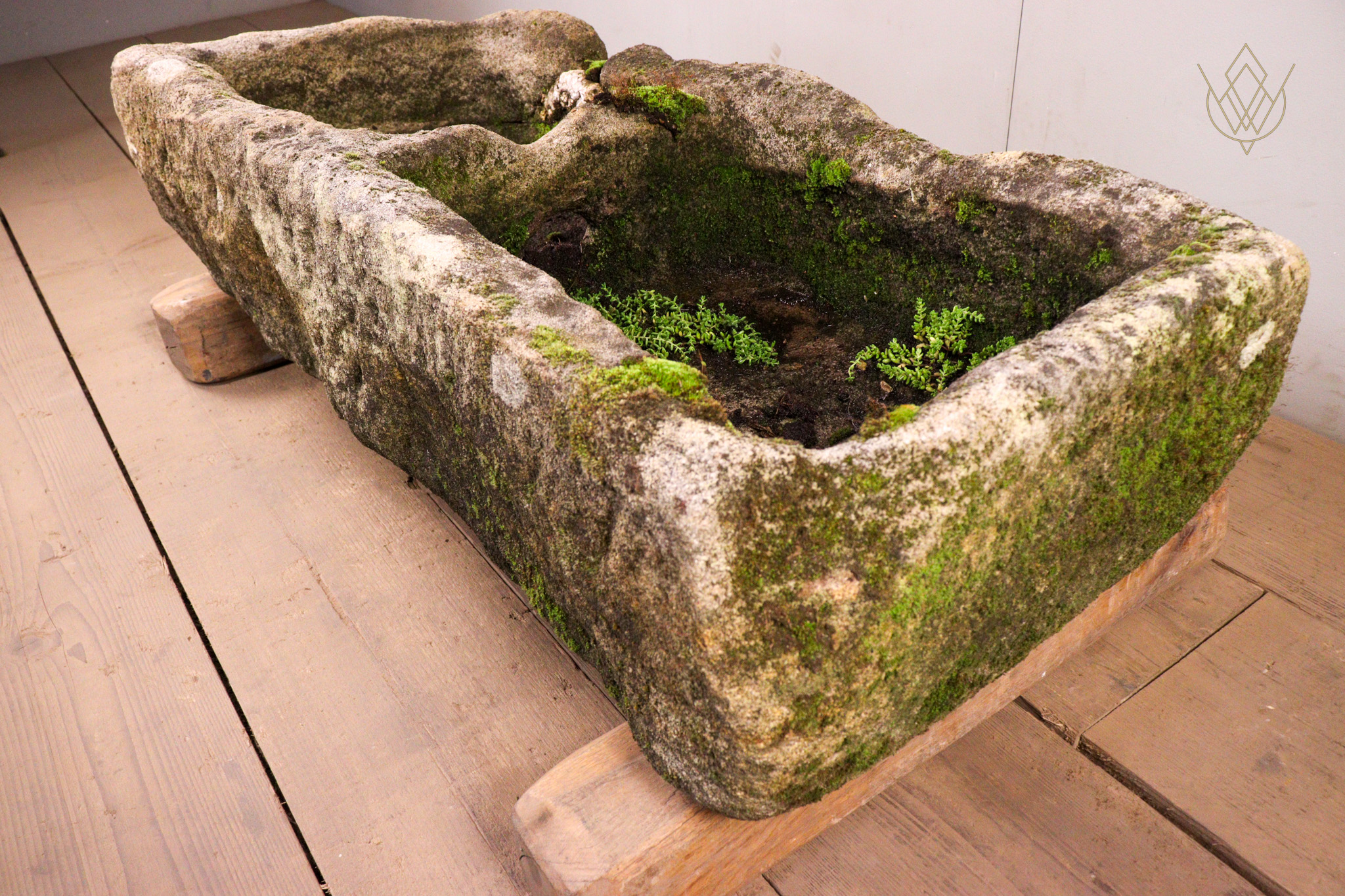 18th Century Double Gritstone Water Trough/Stone Planter - WM12266 - Image 2