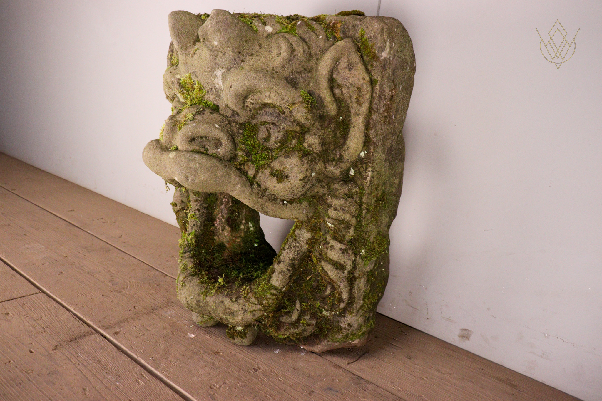 Carved 19th Century Stone Fu Dog Water Spout - WM12276