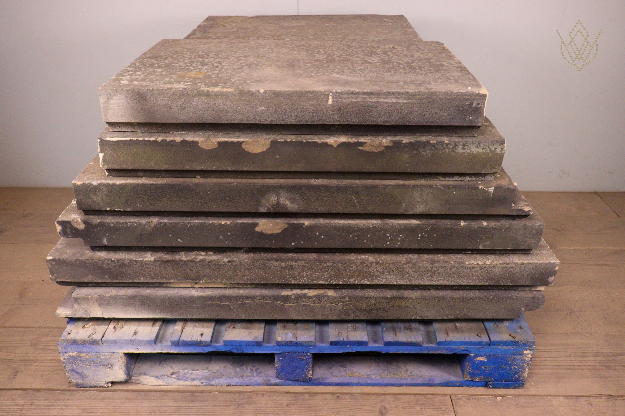 38.4ft - 18" x 4" Flat Reclaimed Coping Stones - WM12281 - Image 6