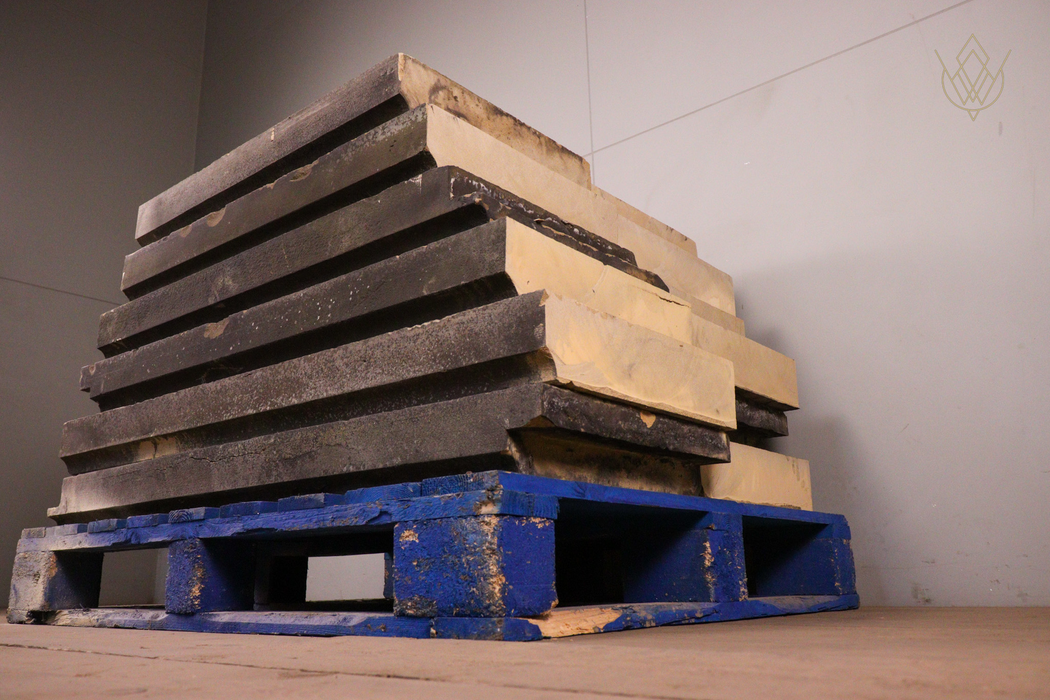 38.4ft - 18" x 4" Flat Reclaimed Coping Stones - WM12281 - Image 4