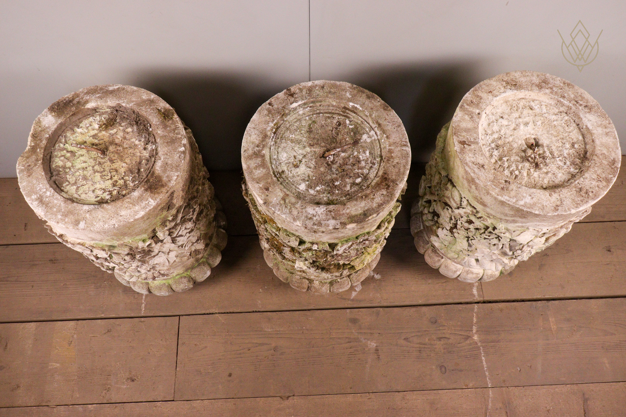 3x Decorative Limestone Pedestals - WM12282 - Image 6