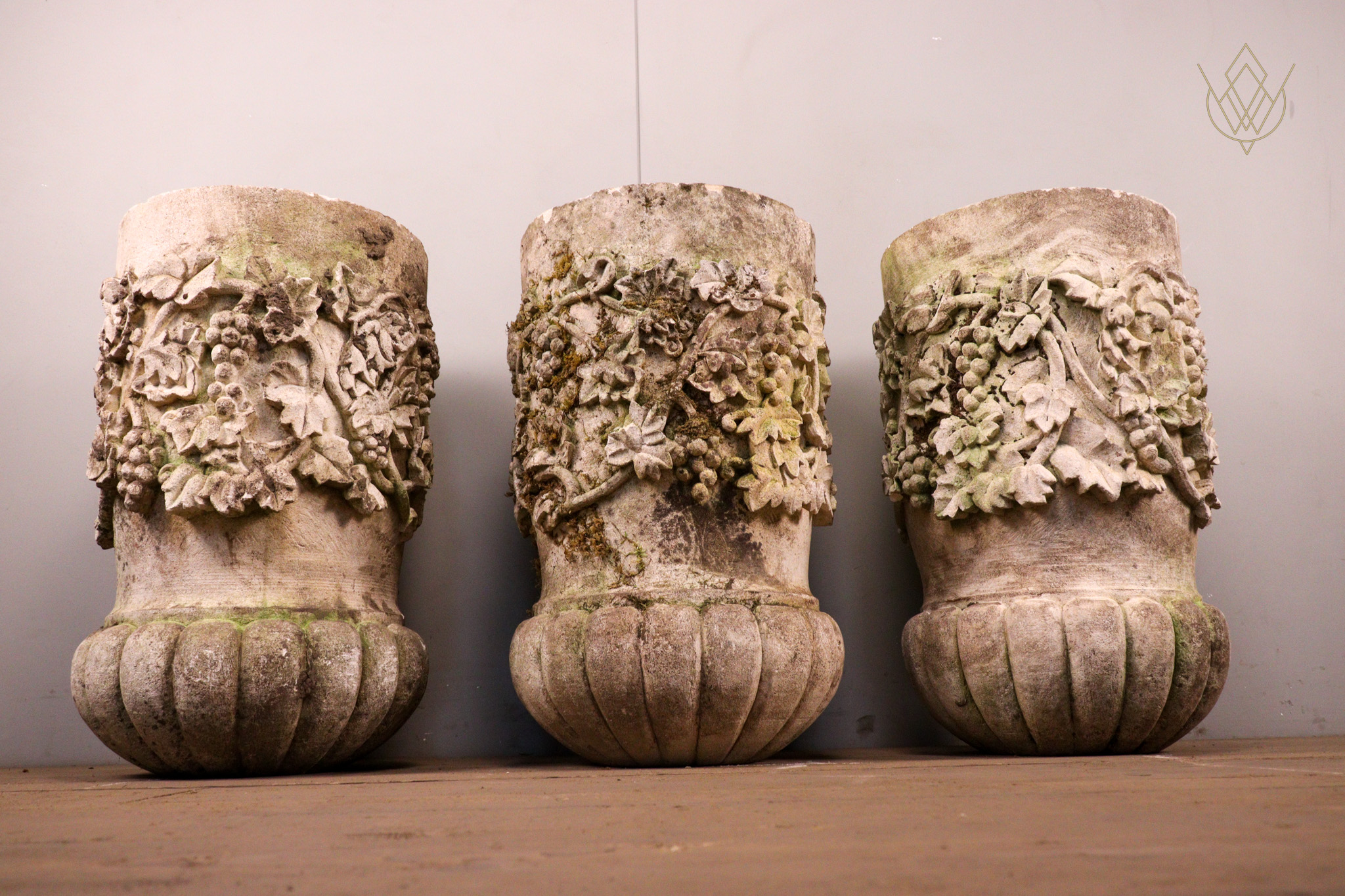 3x Decorative Limestone Pedestals - WM12282 - Image 4