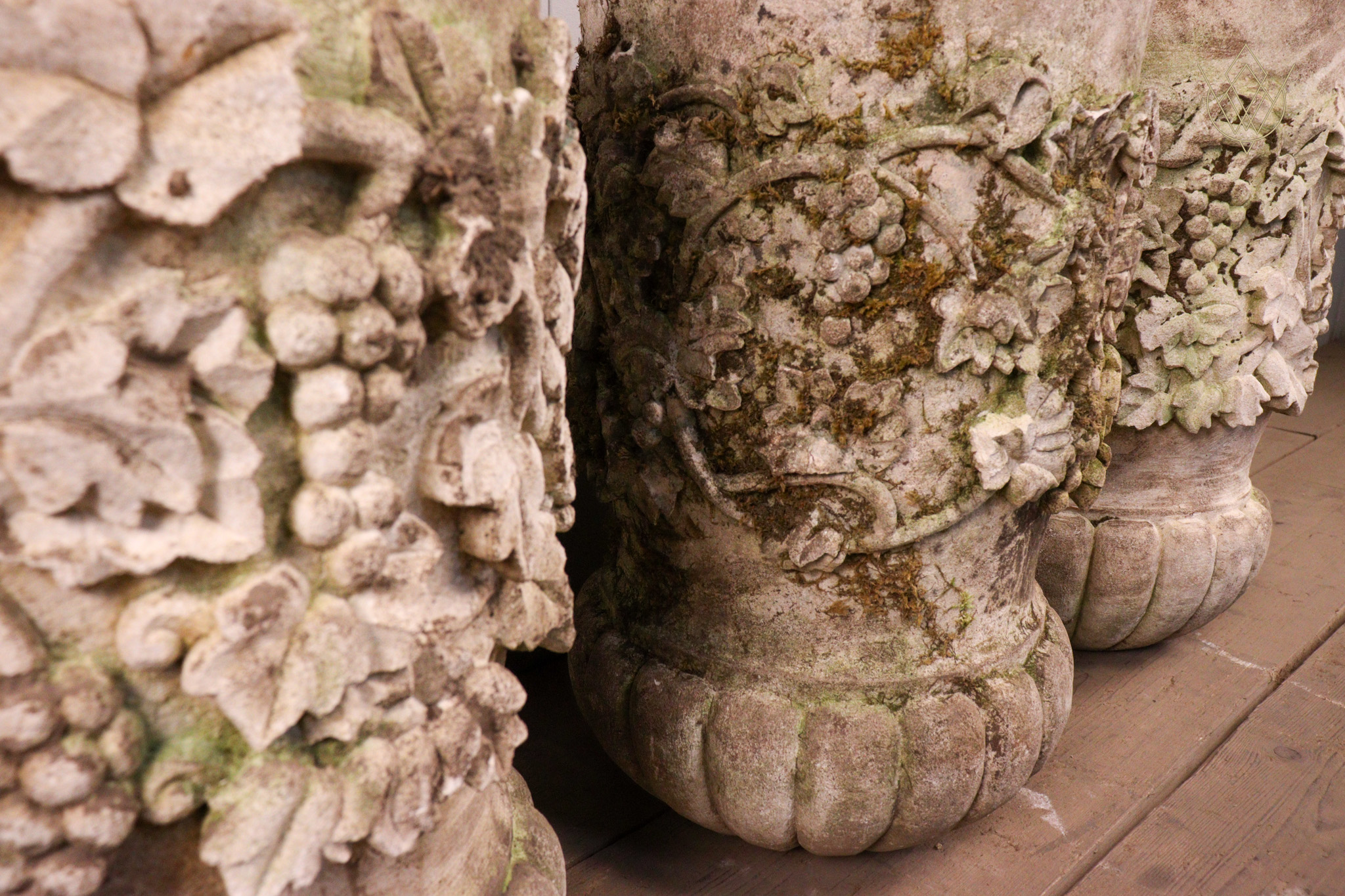 3x Decorative Limestone Pedestals - WM12282 - Image 2