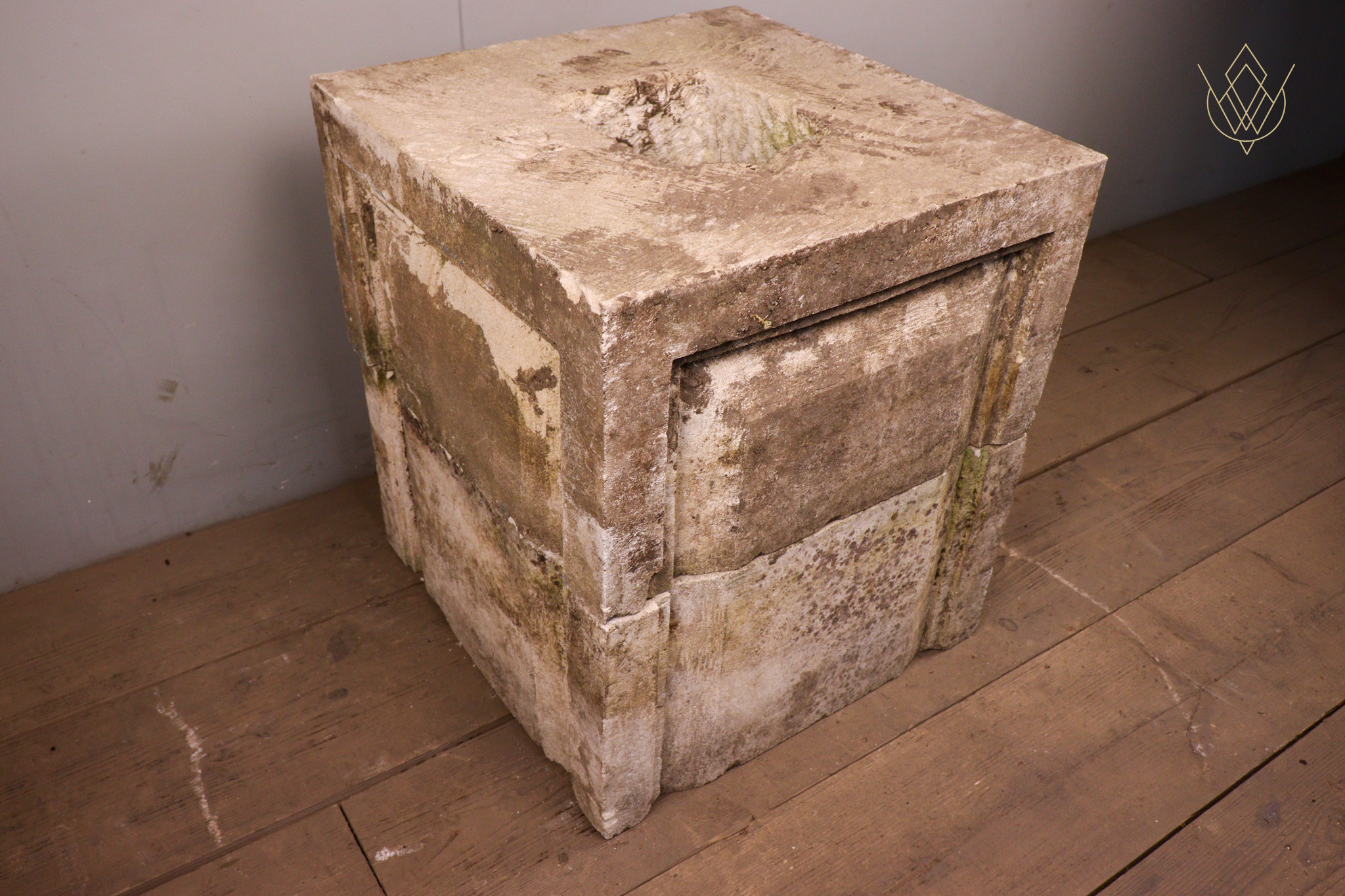 Reclaimed 2 Piece Limestone Plinth/Pedestal - WM12283 - Image 7