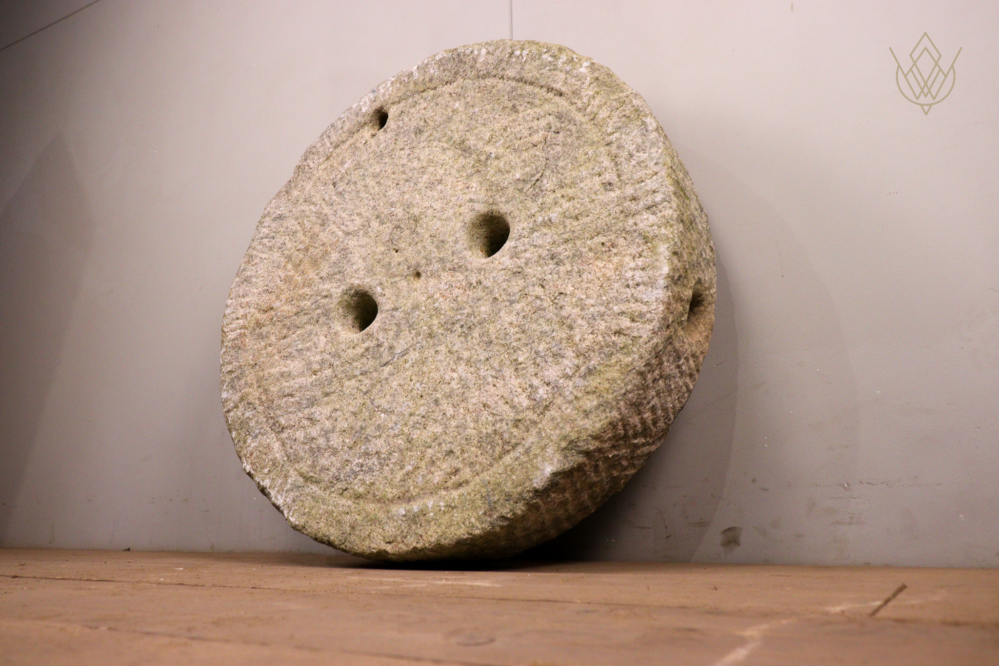 19th Century White Granite Mill Stone/ Grind Stone Wheel - WM12284 - Image 7