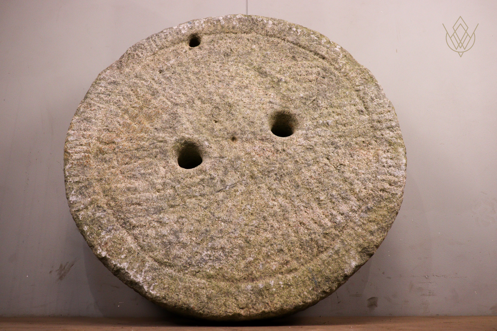 19th Century White Granite Mill Stone/ Grind Stone Wheel - WM12284 - Image 3