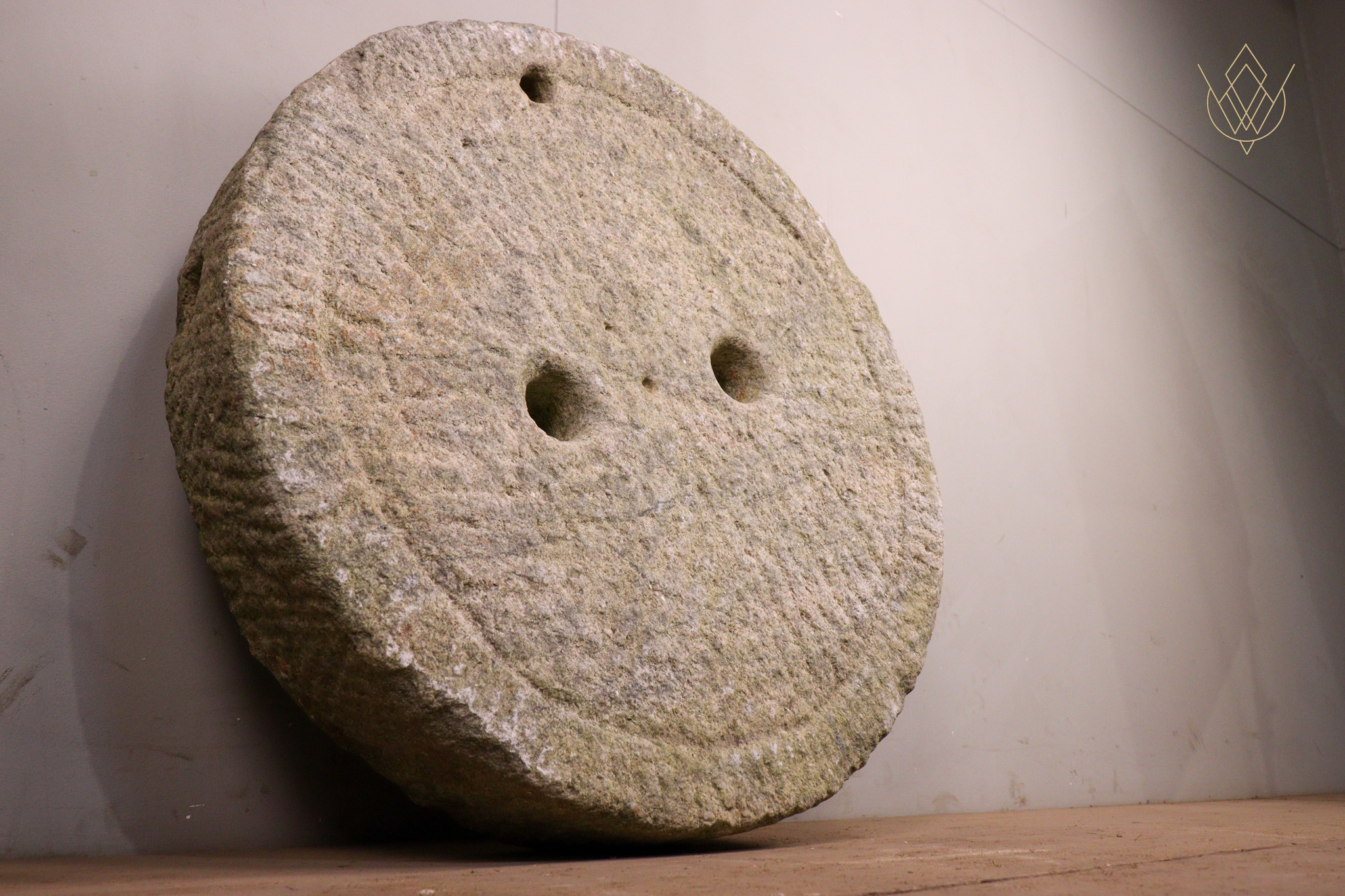 19th Century White Granite Mill Stone/ Grind Stone Wheel - WM12284 - Image 2