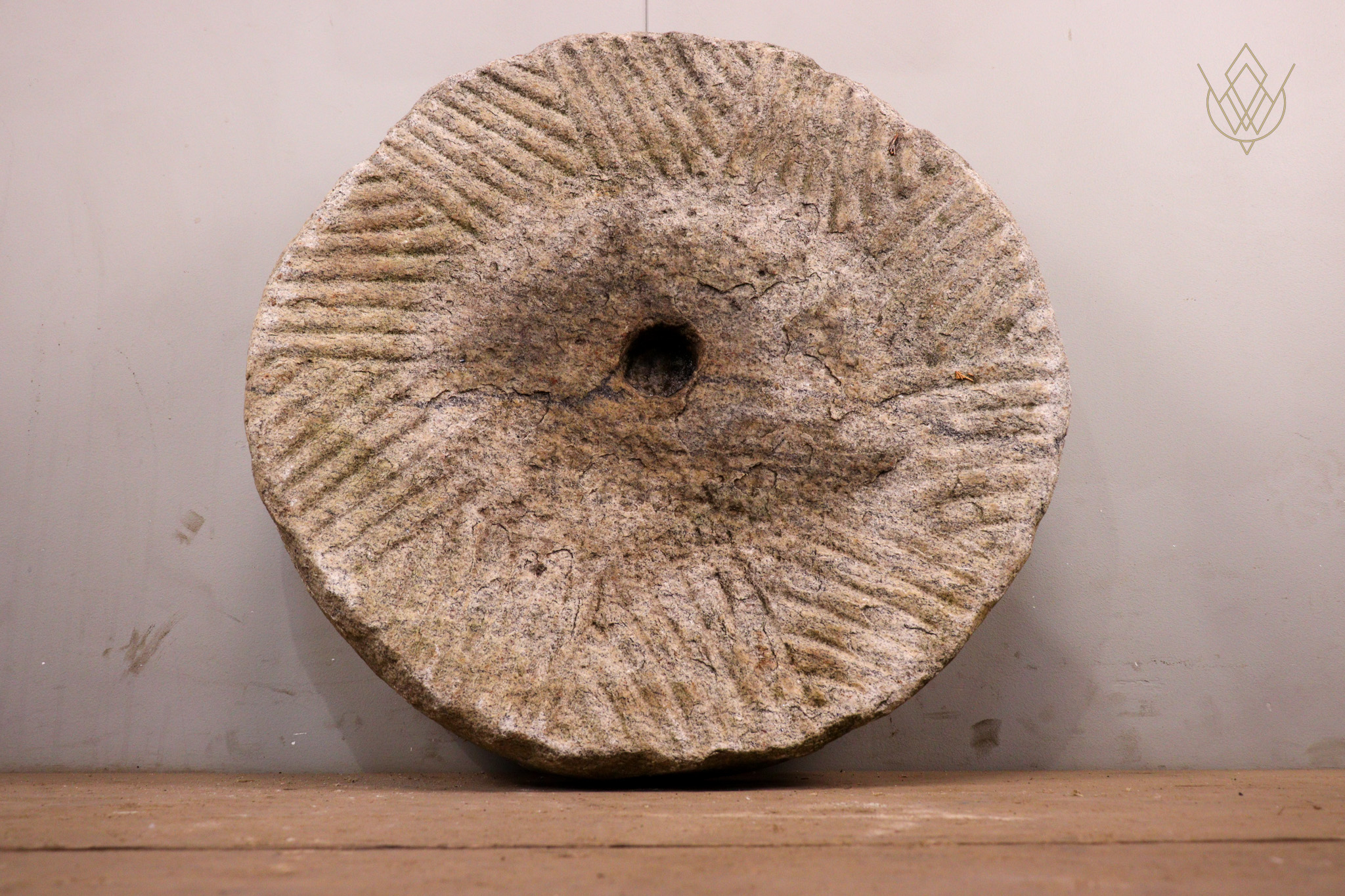 19th Century White Granite Millstone/Grind Stone Wheel - WM12286 - Image 3