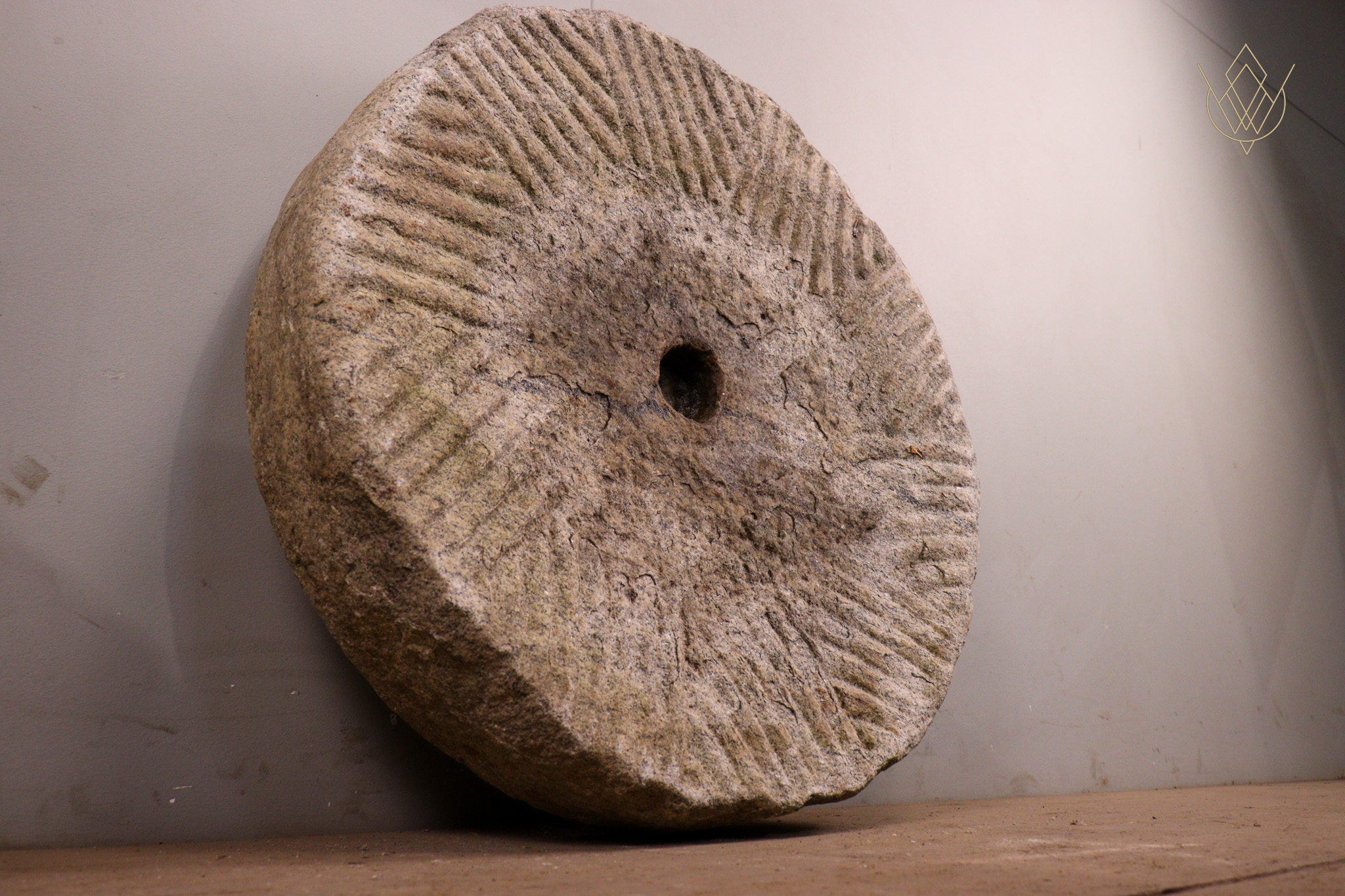 19th Century White Granite Millstone/Grind Stone Wheel - WM12286 - Image 2