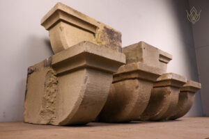 Set of 6 Large Carved Sandstone Corbels - WM12291