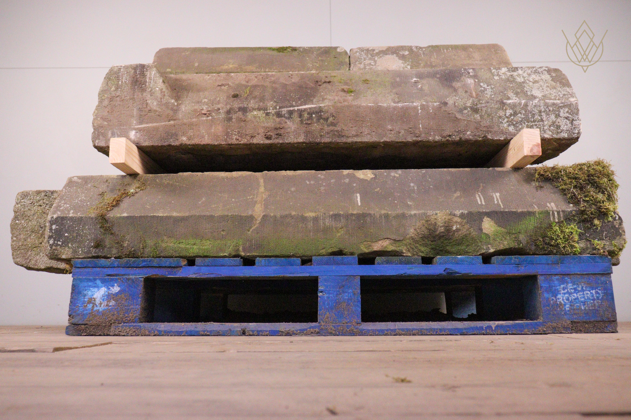 35.6ft - 19th Century Sandstone Outer Course Coping Stones - WM12294 - Image 2