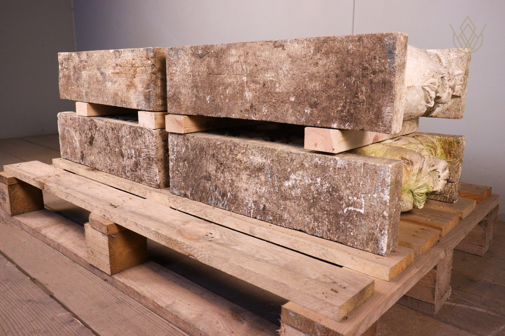 Pair of Limestone Corbels/Plinths Depicting Griffins - WM12295 - Image 7