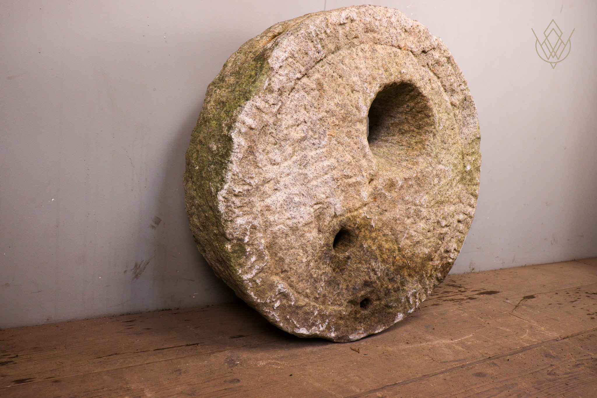 19th Century White Granite Millstone/Grind Stone Wheel - WM12299 - Image 4