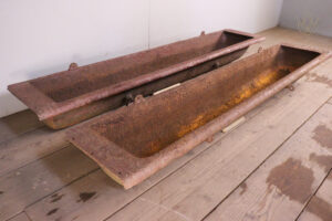 Pair of 19th Century Cast Iron Pig Troughs - WM12302
