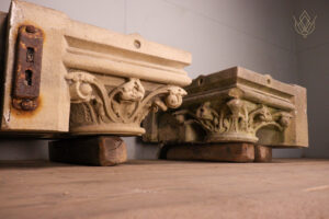 Pair of Ornate Sandstone Capitals - WM12308
