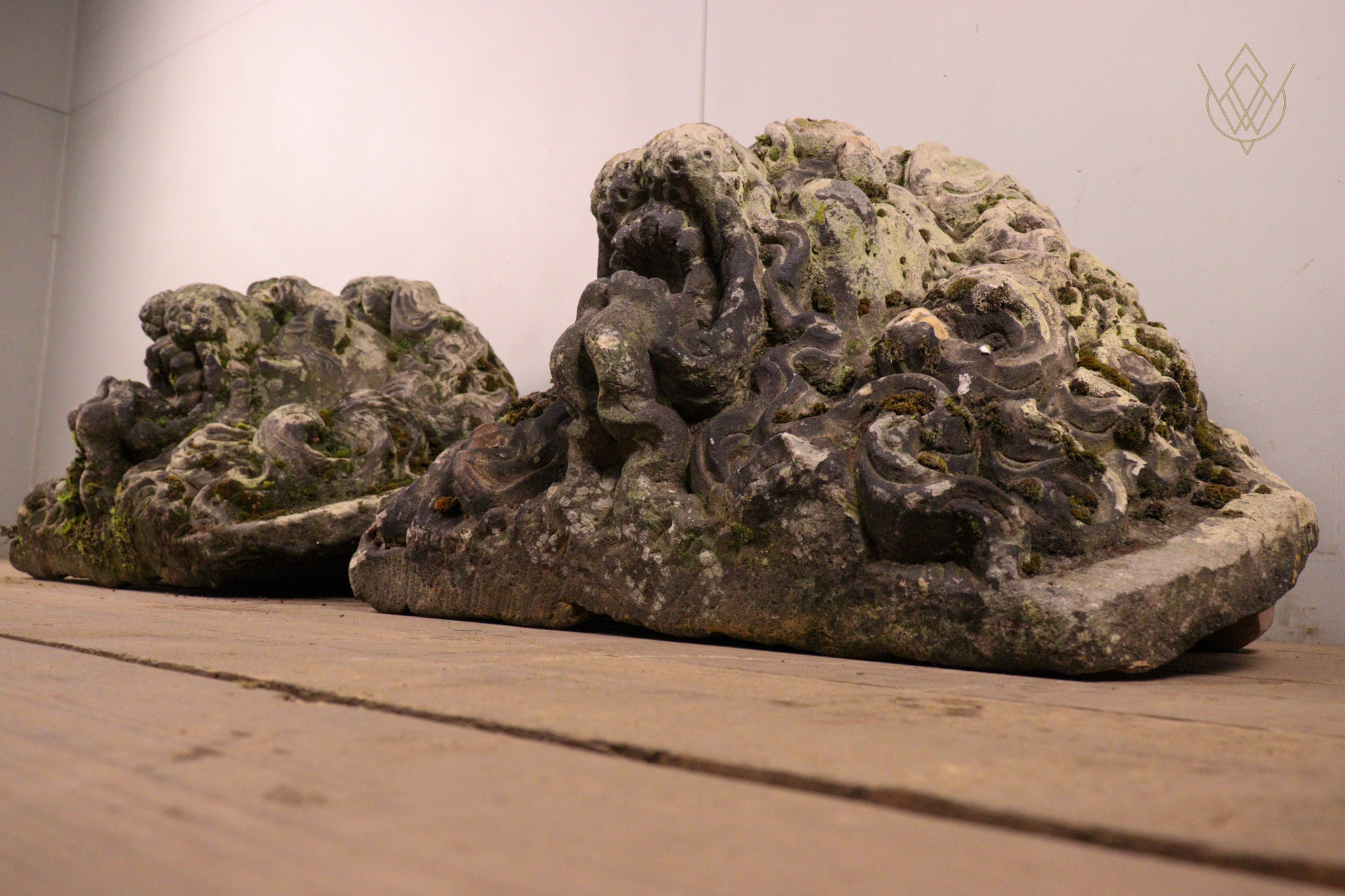 Pair of 18th Century Carved Stone Lions Heads - WM12309 - Image 8