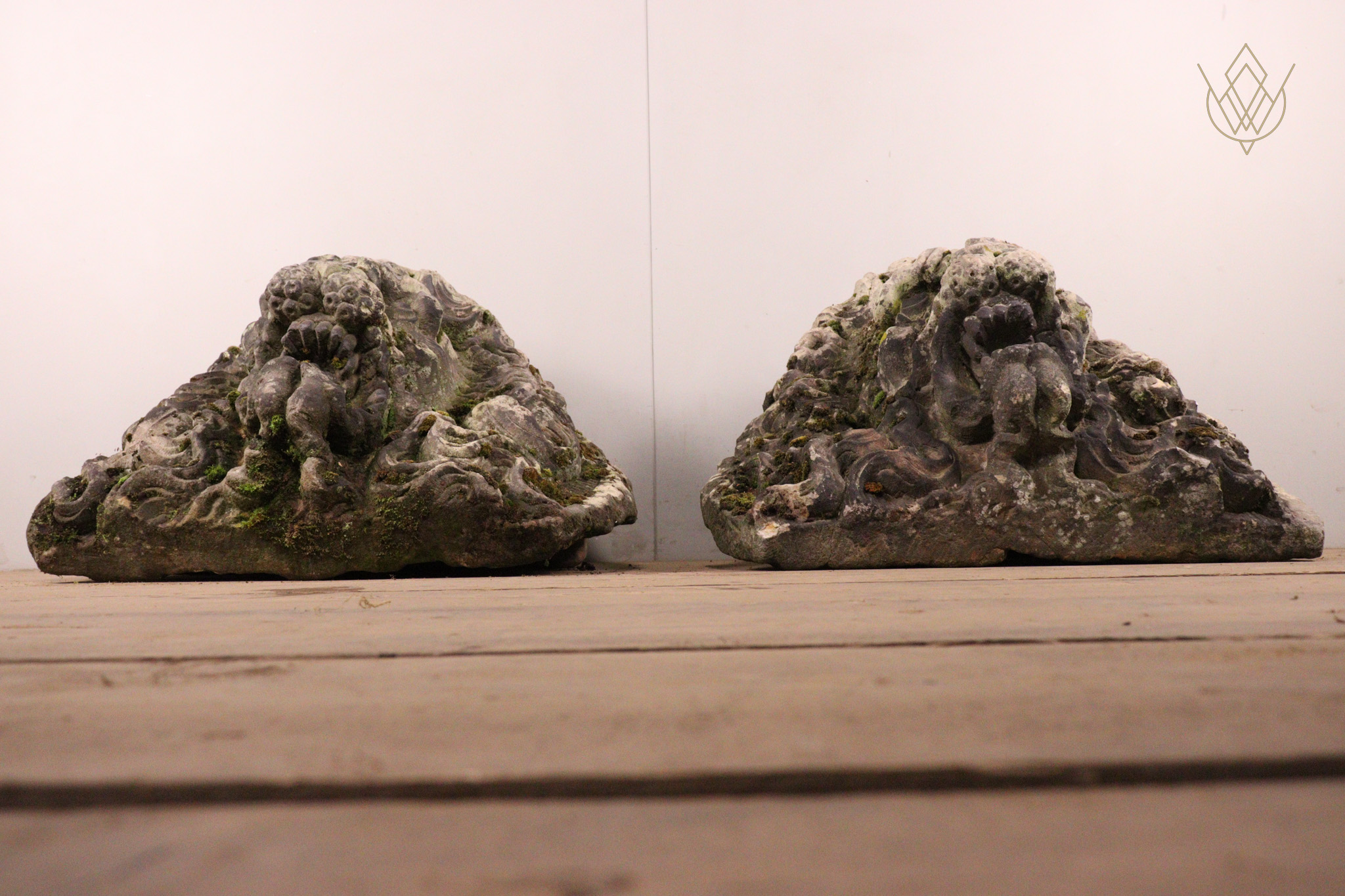 Pair of 18th Century Carved Stone Lions Heads - WM12309 - Image 7