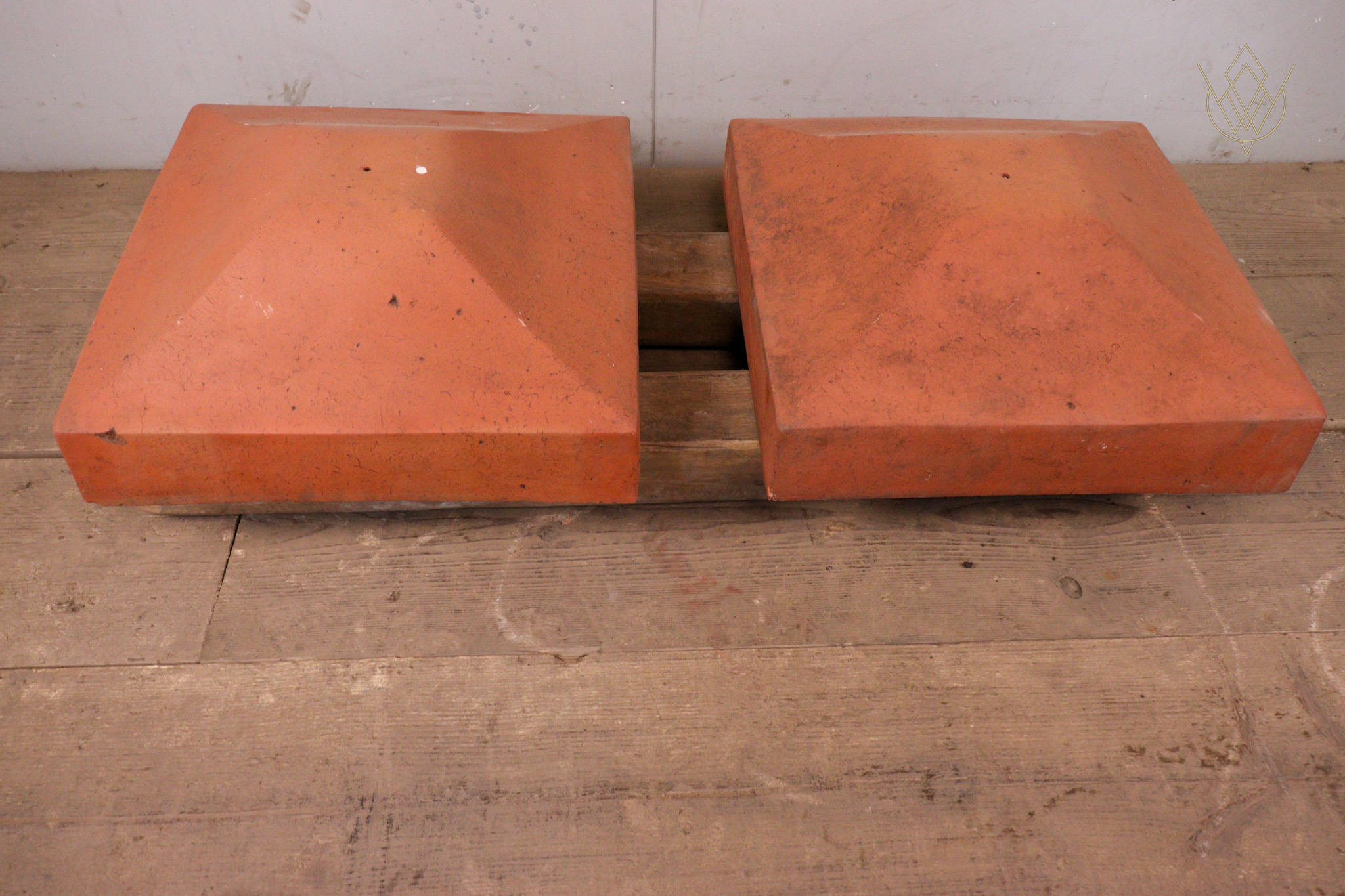 Pair of Victorian Red Terracotta Pier Cap - WM12313 - Image 6