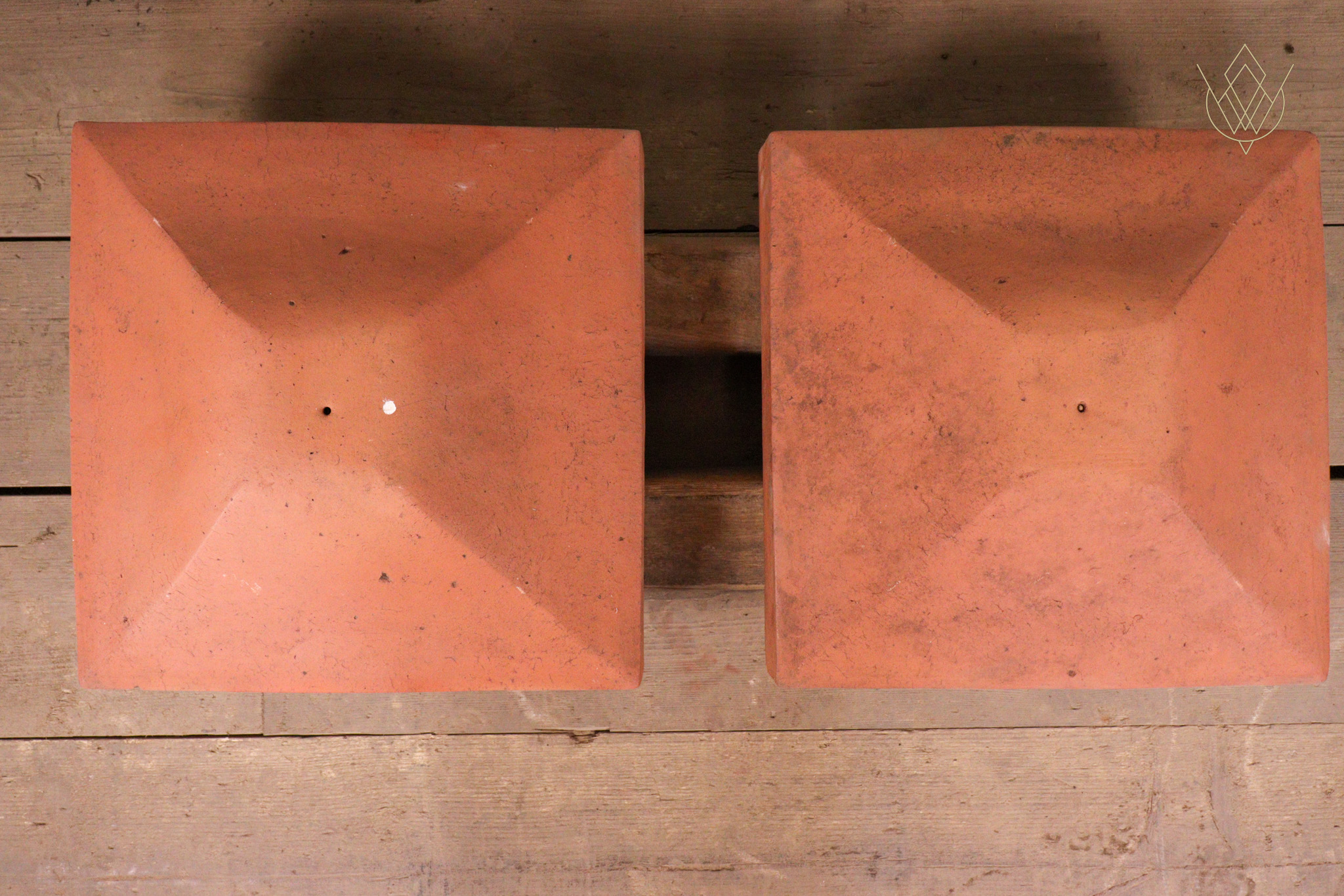 Pair of Victorian Red Terracotta Pier Cap - WM12313 - Image 5