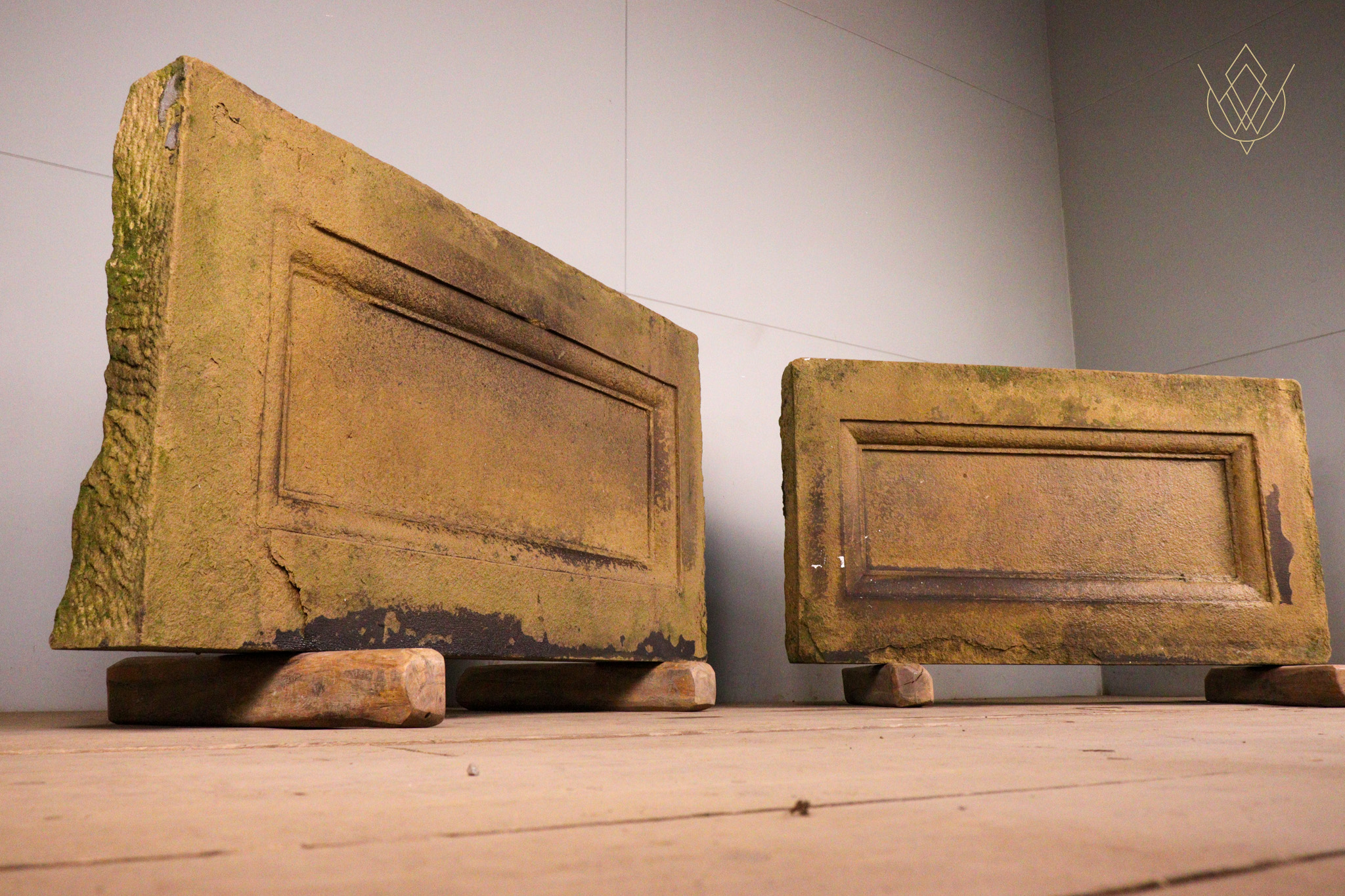 Large Pair of Victorian Sandstone Wall Inserts/Plaques - WM12320 - Image 2