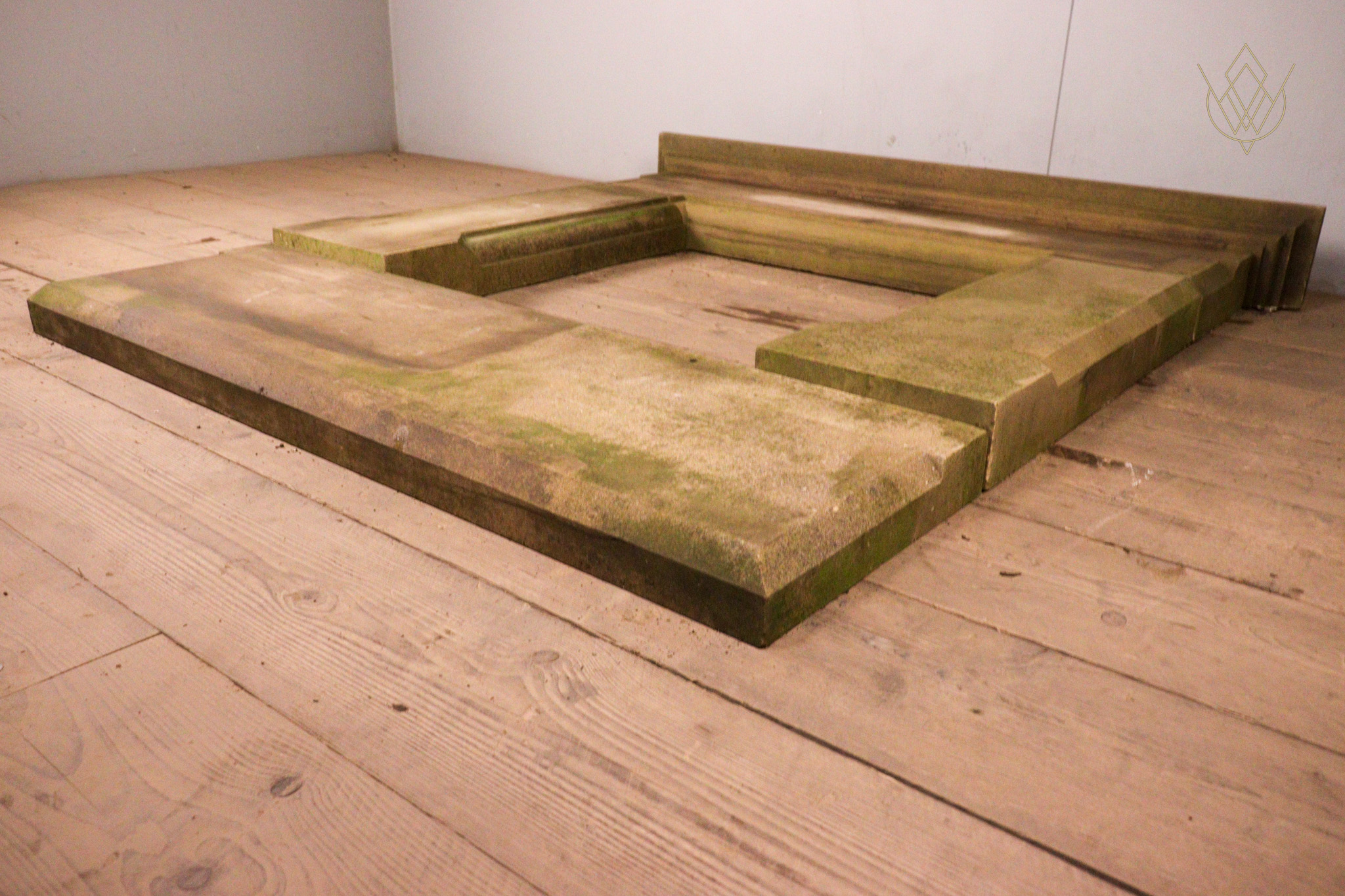 Reclaimed 5 Piece Sandstone Fire Place Surround - WM12321 - Image 6