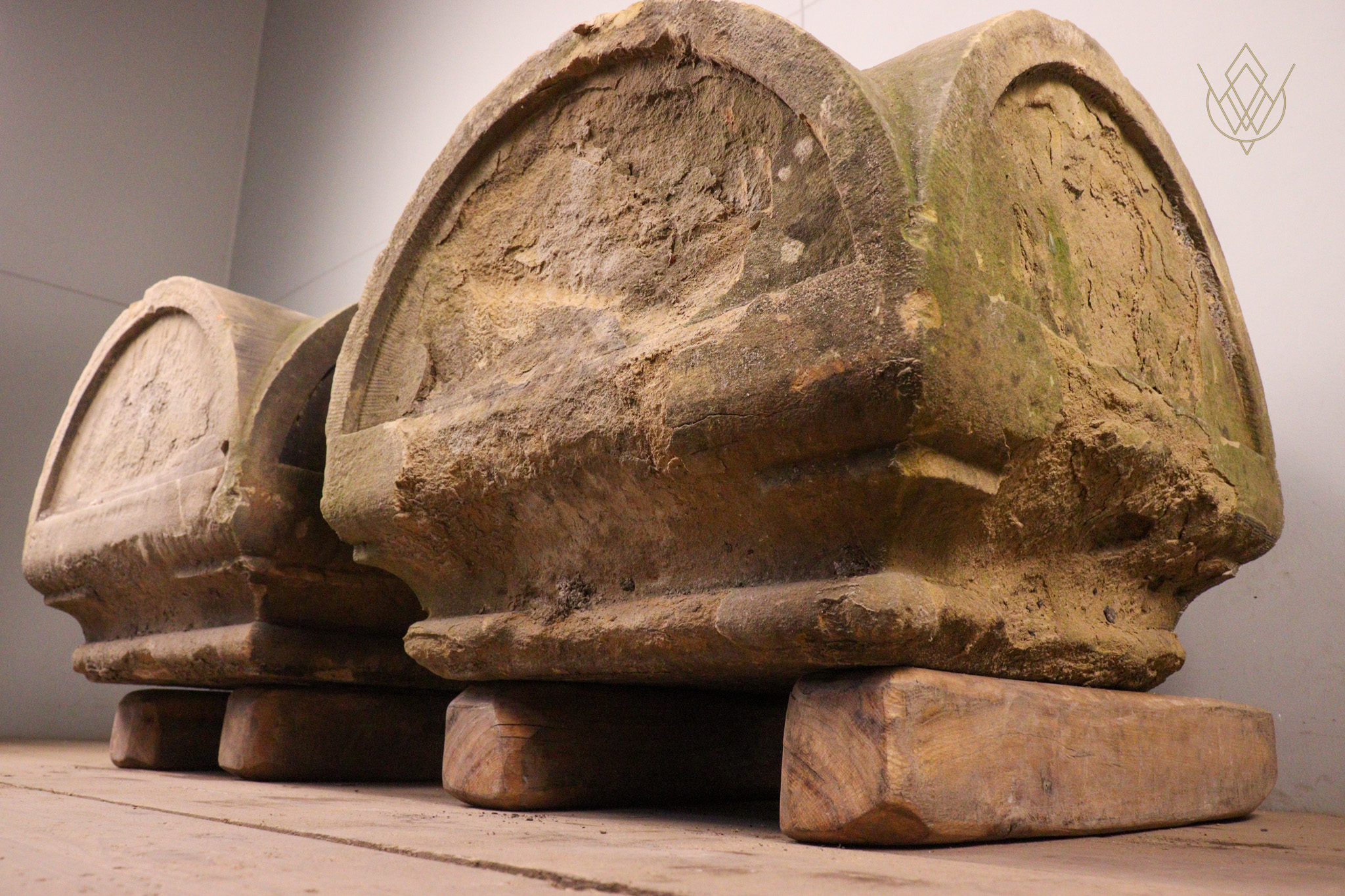 Pair of 19th Century Stone Pier Caps - WM12339 - Image 7