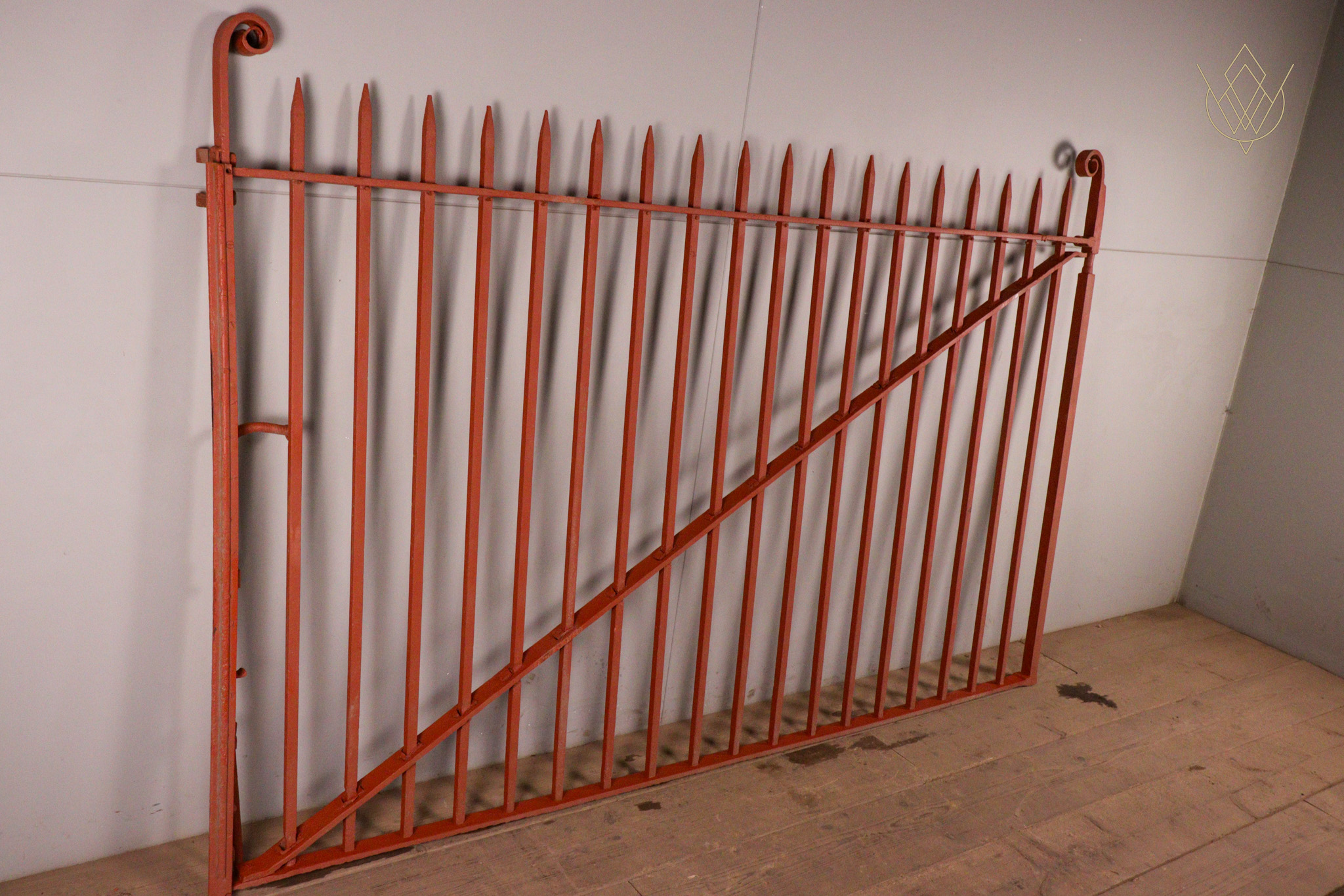 Large 19th Century Blacksmith Wrought Iron Spiked Gate - WM12341 - Image 8