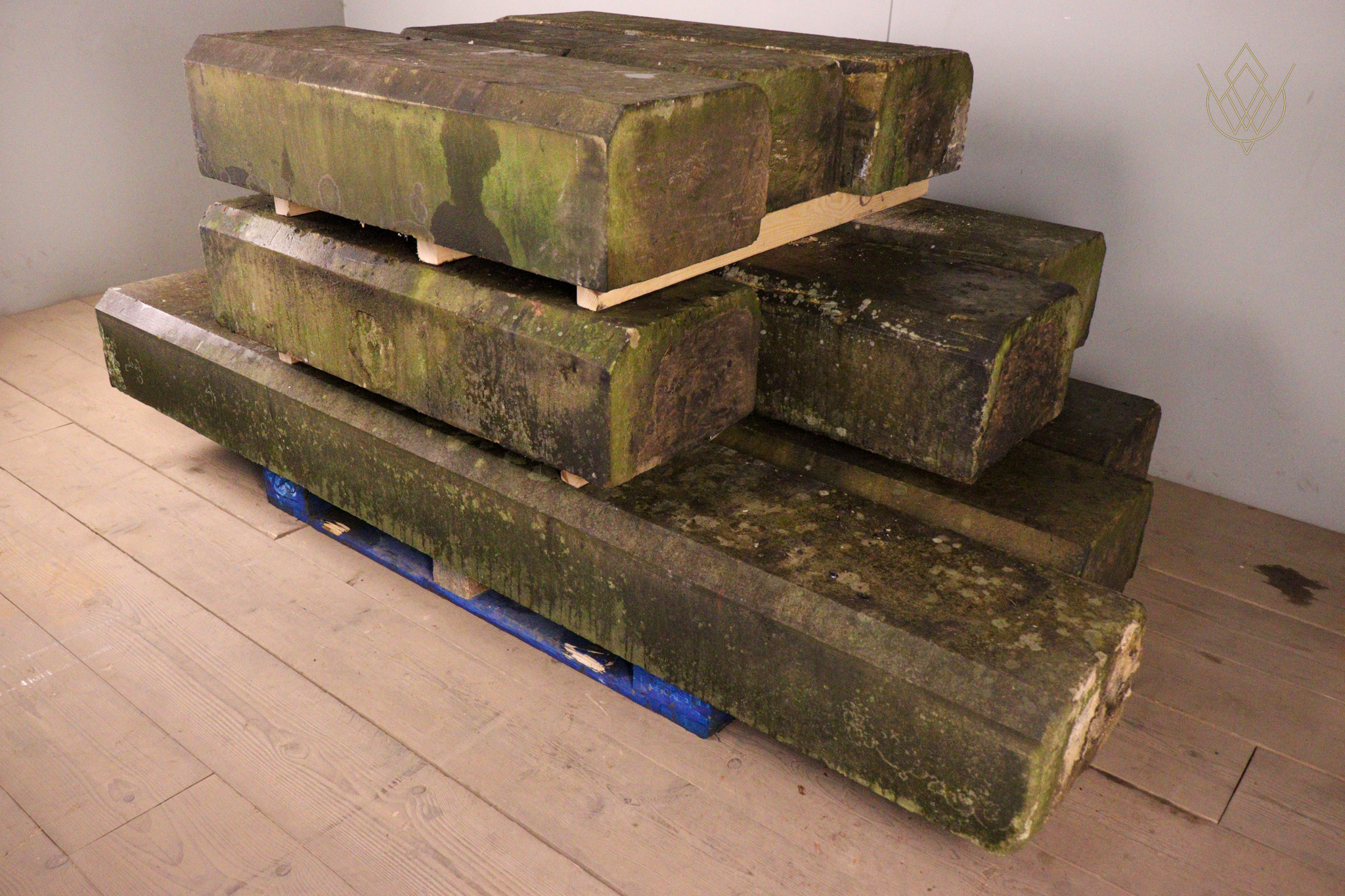 43.4ft - 14"x9" 5 Sided Sandstone Coping Stones - WM12343