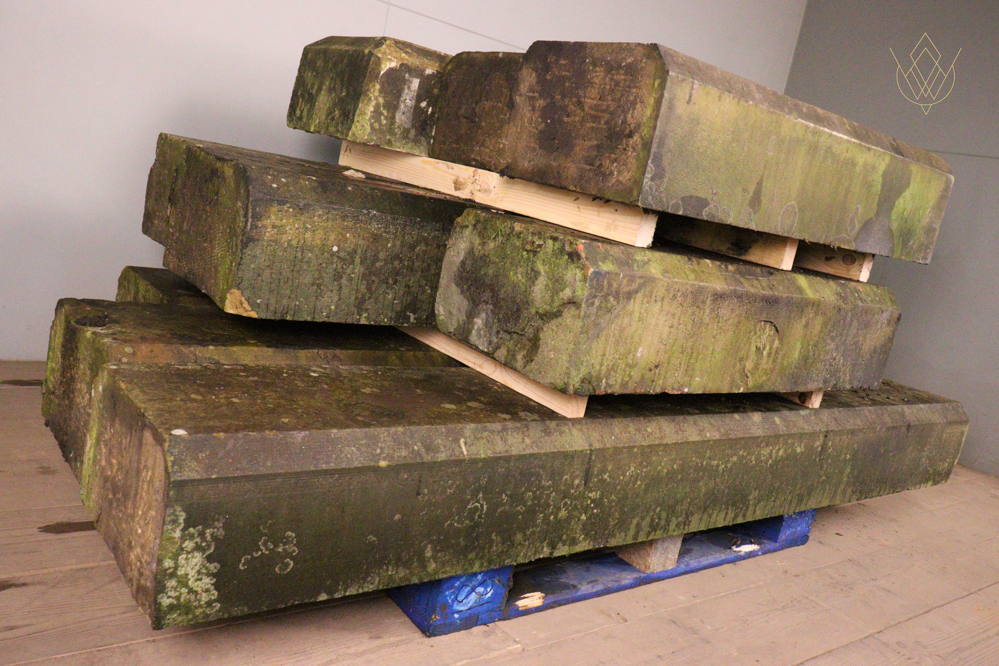 43.4ft - 14"x9" 5 Sided Sandstone Coping Stones - WM12343 - Image 2