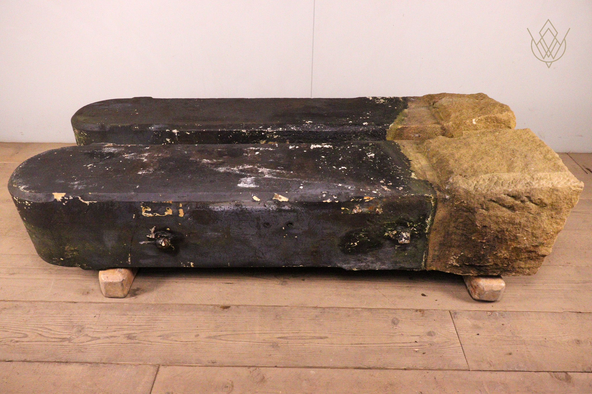 Large Pair of Round Top Sandstone Gateposts - WM12344 - Image 7